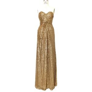 Gold sequin formal dress
